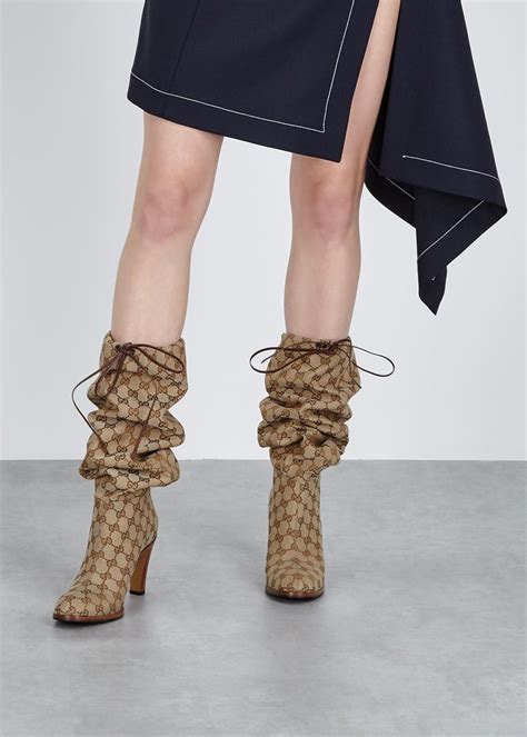 gucci signature boots|gucci monogram thigh high boots.